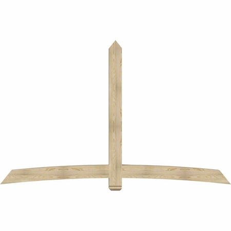 Ekena Millwork Bellingham Rough Sawn Timber Gable Bracket, Douglas Fir, 108"W x 68"H x 6"D x 6"F, 15/12 Pitch GBW108X68X0606BEL00RDF